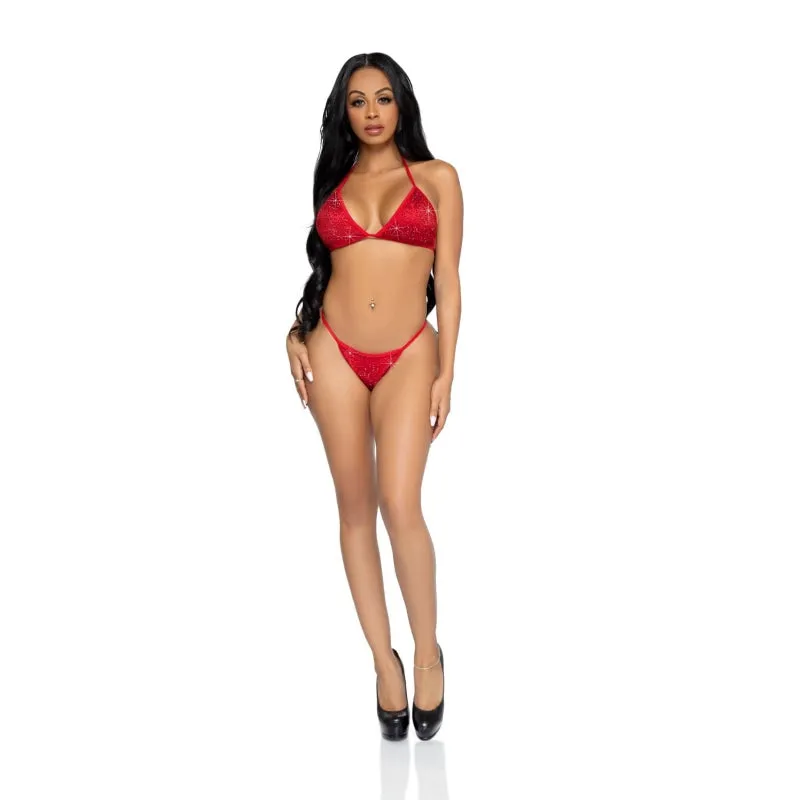 2 Pc Phoenix Bikini Set - Red- Small