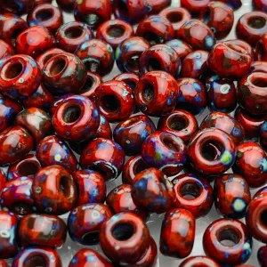 6/0 Miyuki Round Red Garnet Matte Picasso 20g