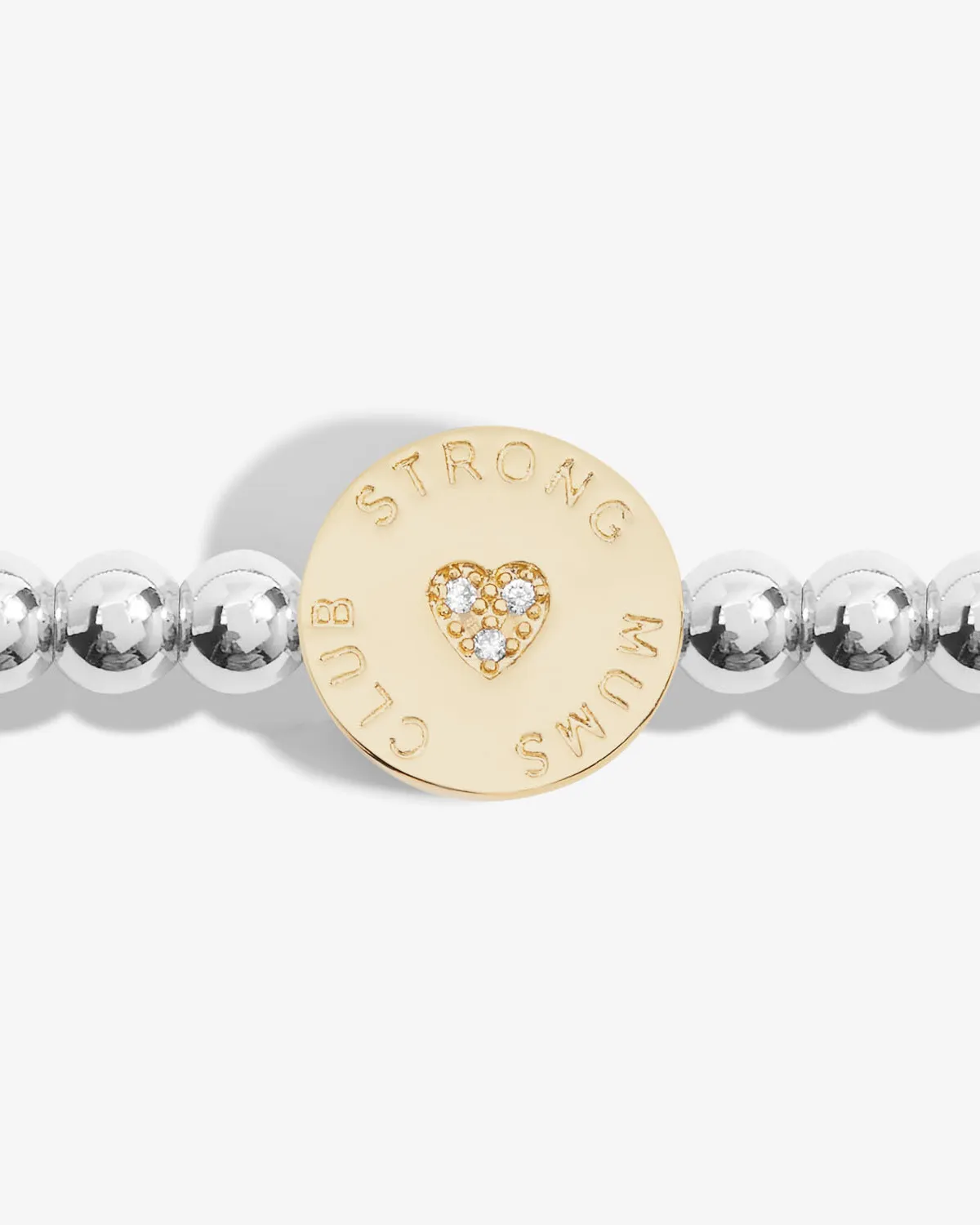 A Little 'Strong Mums Club' Bracelet in Silver & Gold