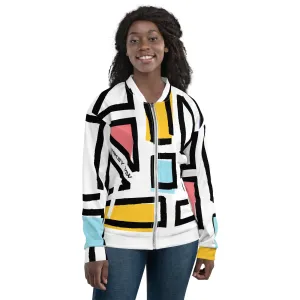 Abstract Geometric Shapes Unisex Bomber Jacket