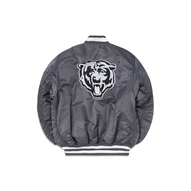 Alpha Industries X Chicago Bears Gray MA-1 Bomber Jacket