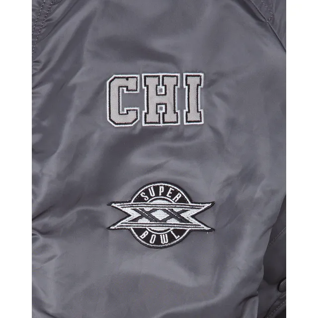 Alpha Industries X Chicago Bears Gray MA-1 Bomber Jacket