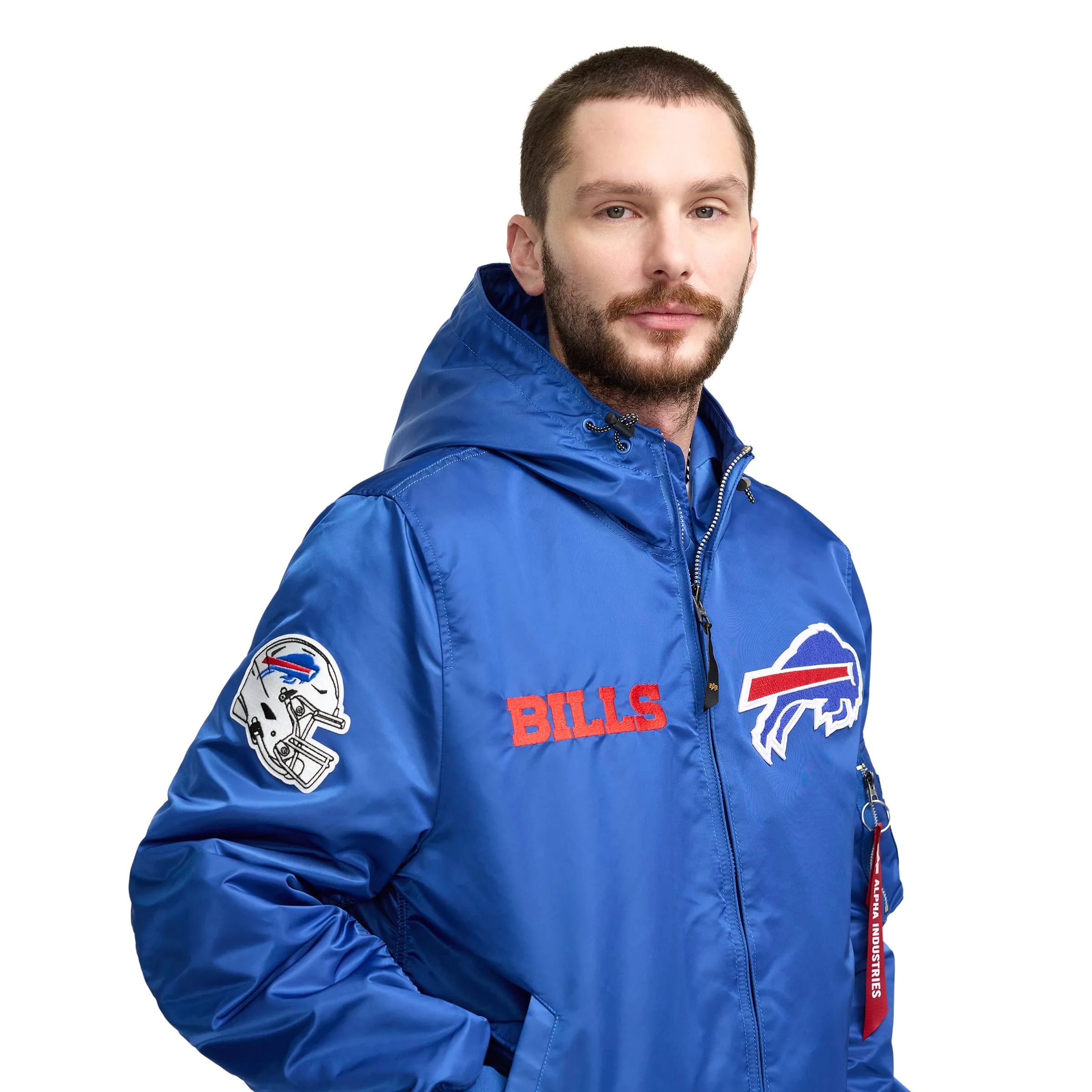 Alpha Industries x New York Giants L-2B Hooded Bomber Jacket