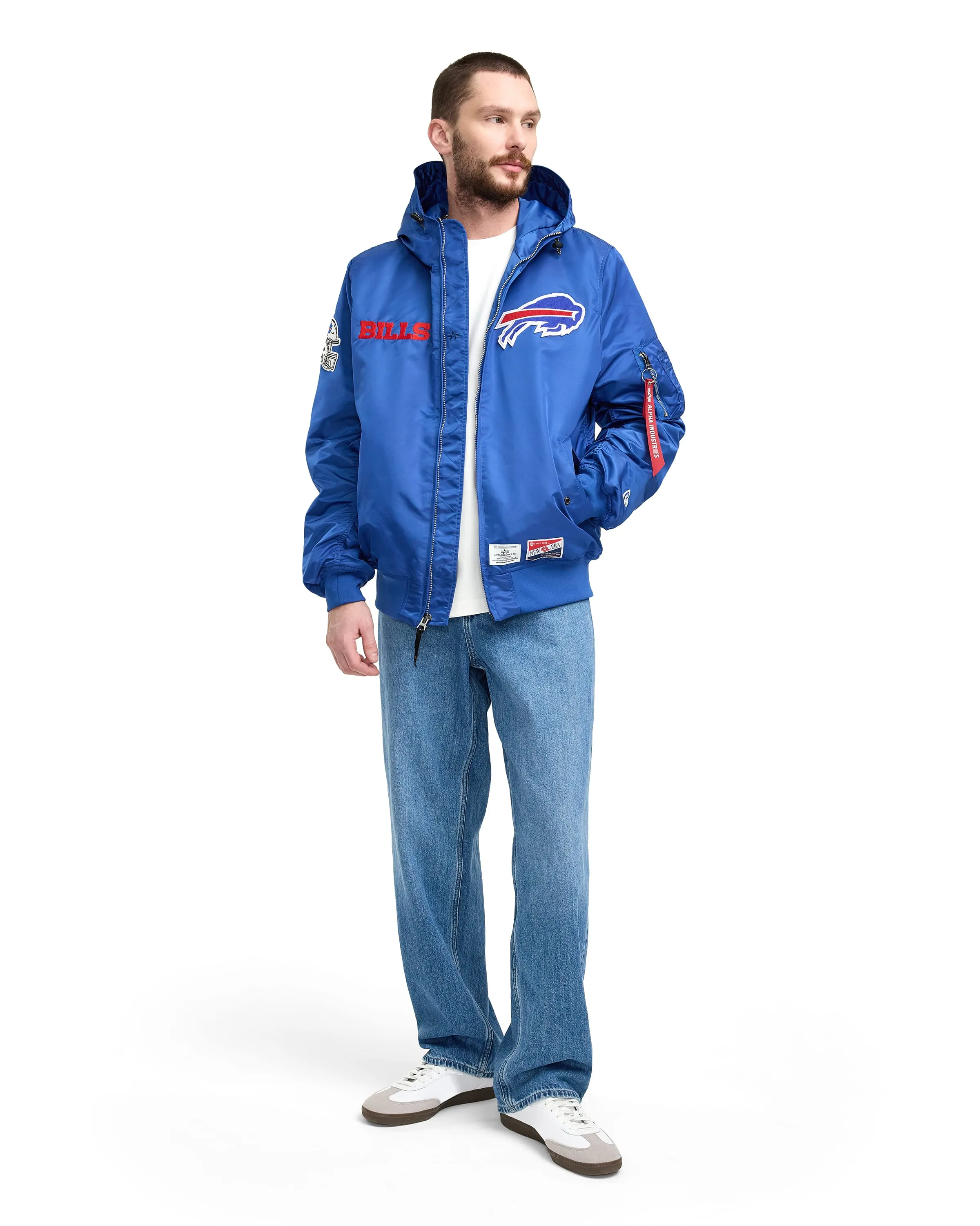 Alpha Industries x New York Giants L-2B Hooded Bomber Jacket