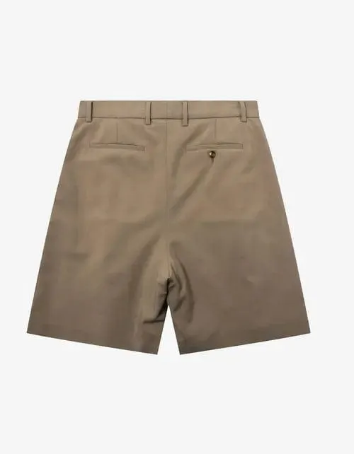 Amiri Tan Double Pleat Shorts