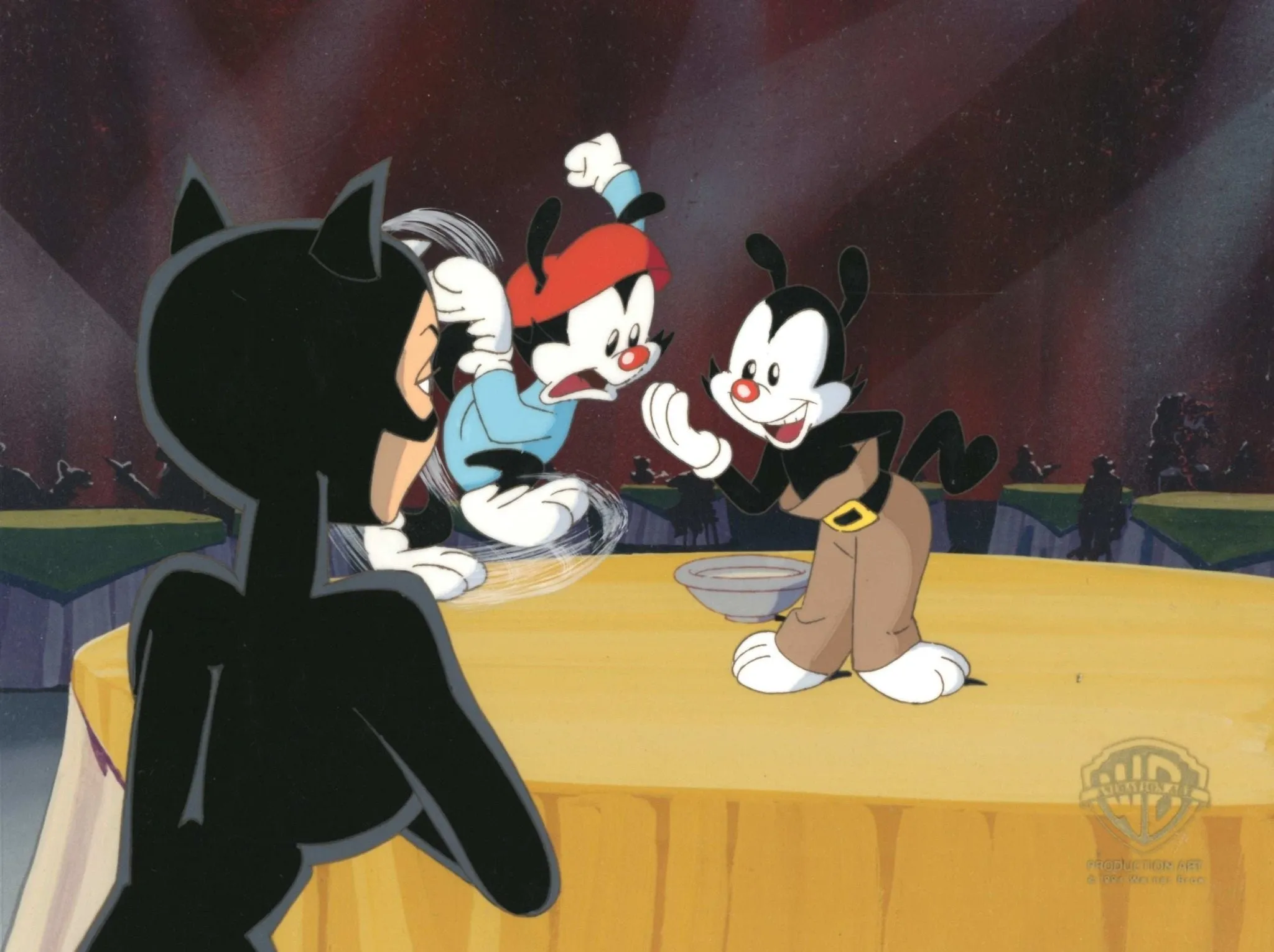 Animaniacs Original Production Cel: Yakko, Wakko, and Catwoman