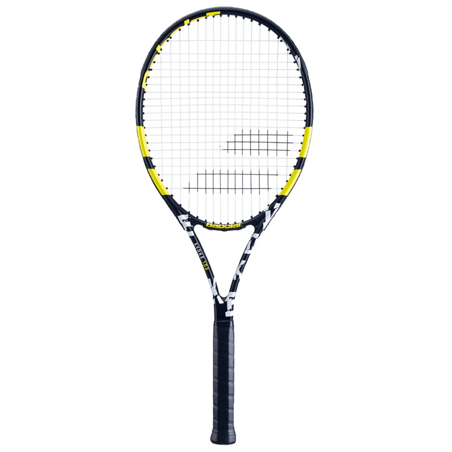 Babolat Evoke 102 Strung Tennis Racquet (270  /-10 Grams) - Black/Yellow