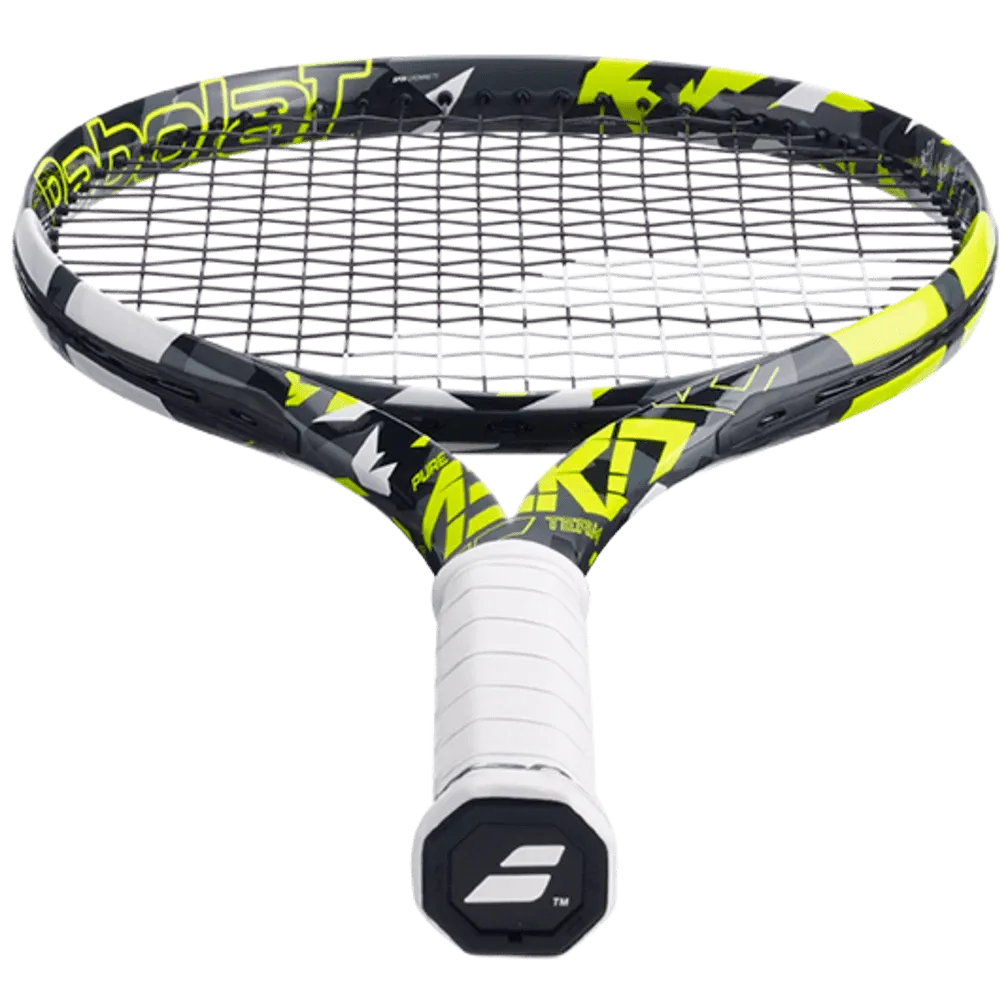 Babolat Pure Aero Alacraz Lite OR Team White Yellow GRAPHITE Unstrung No Cover Tennis Racket