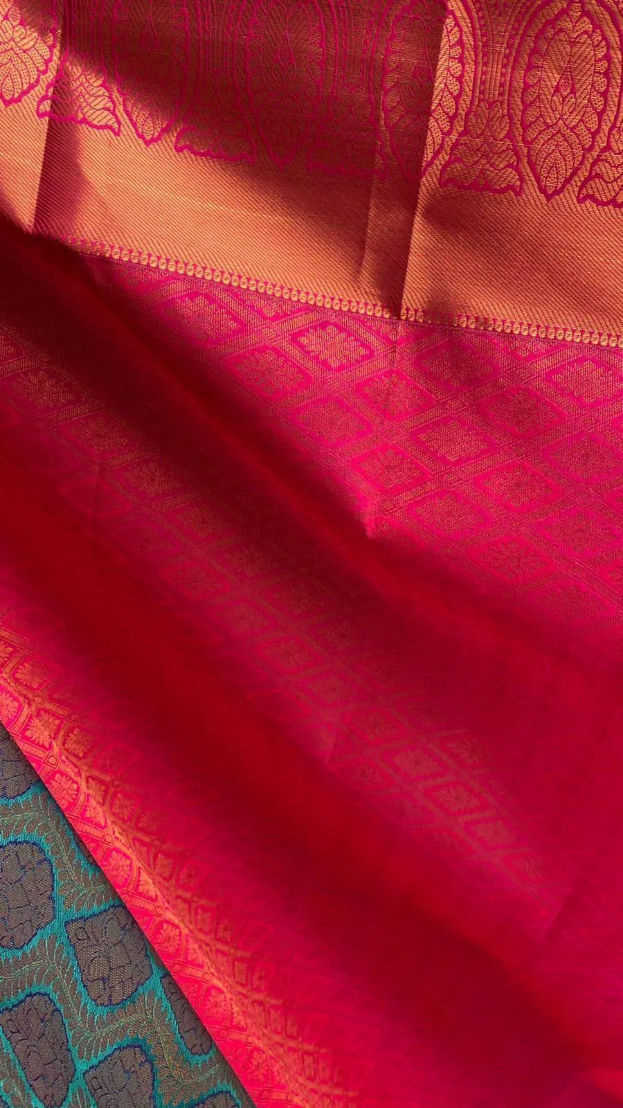 Banarasi Blue and pink silk saree with blouse