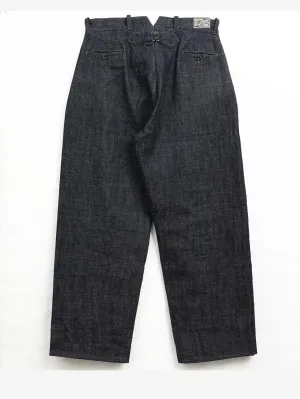 Belafonte Ragtime Clothing, Hiback Trouser Buckle Back, Indigo Rigid