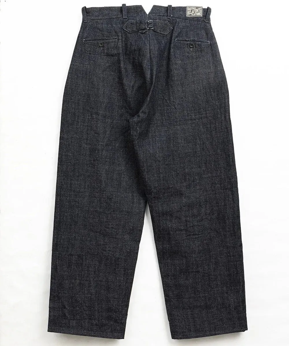 Belafonte Ragtime Clothing, Hiback Trouser Buckle Back, Indigo Rigid