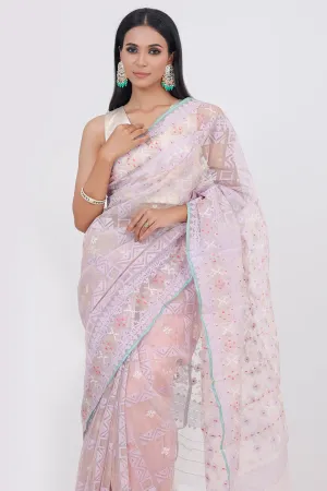 Exquisite Belwari Jamdani Saree - Traditional Handloom Crafted for Womens Ethnic Wear