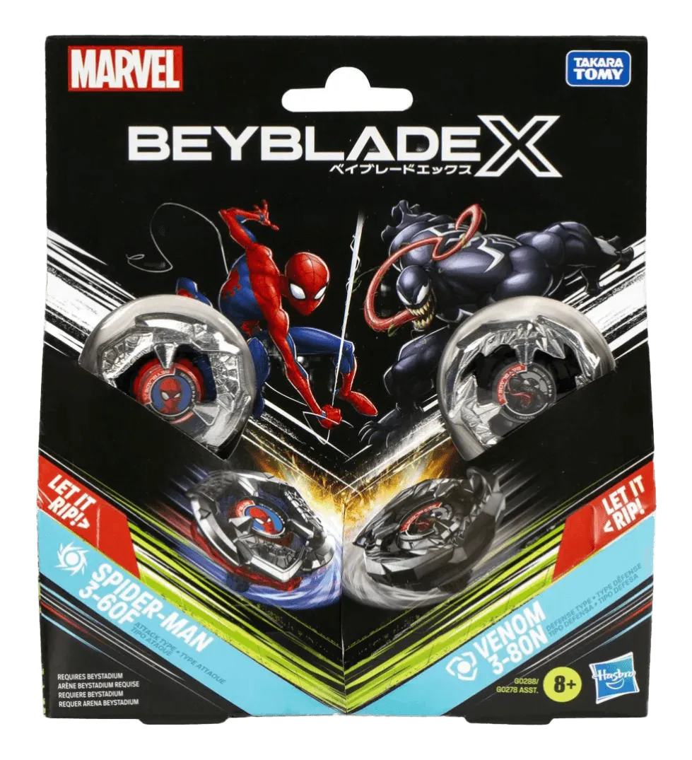 Beyblade X - Marvel - Spider-Man 3-60F vs Venom 3-80N