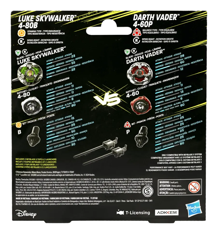 Beyblade X - Star Wars - Luke Skywalker 4-80B vs Darth Vader 4-60P