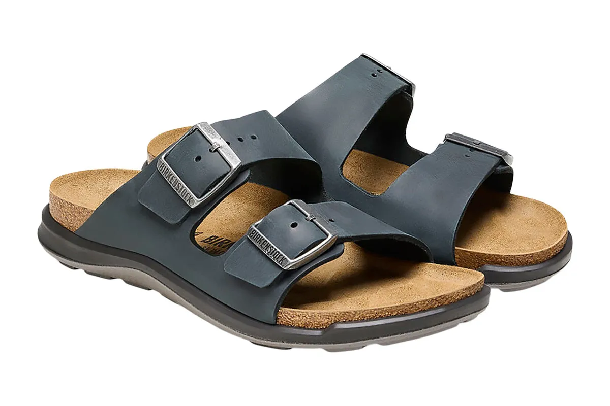 Birkenstock Arizona Cross Town R Black Oiled Leather Womens