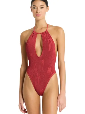 Bond Eye bisou one piece red palm