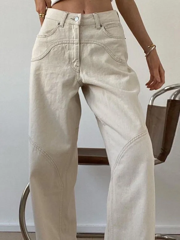 Casual straight loose slimming wide leg pants high waist floor mopping pants