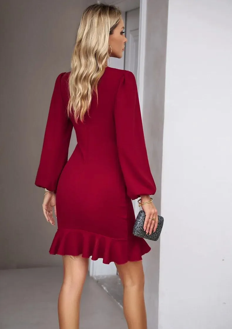 Chic Ruffle Bodycon Dress