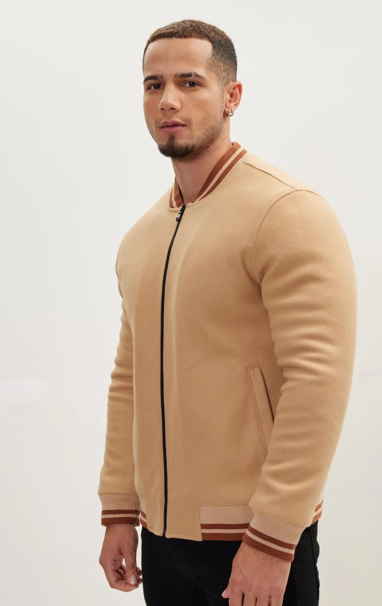 Classic Bomber Jacket - Camel