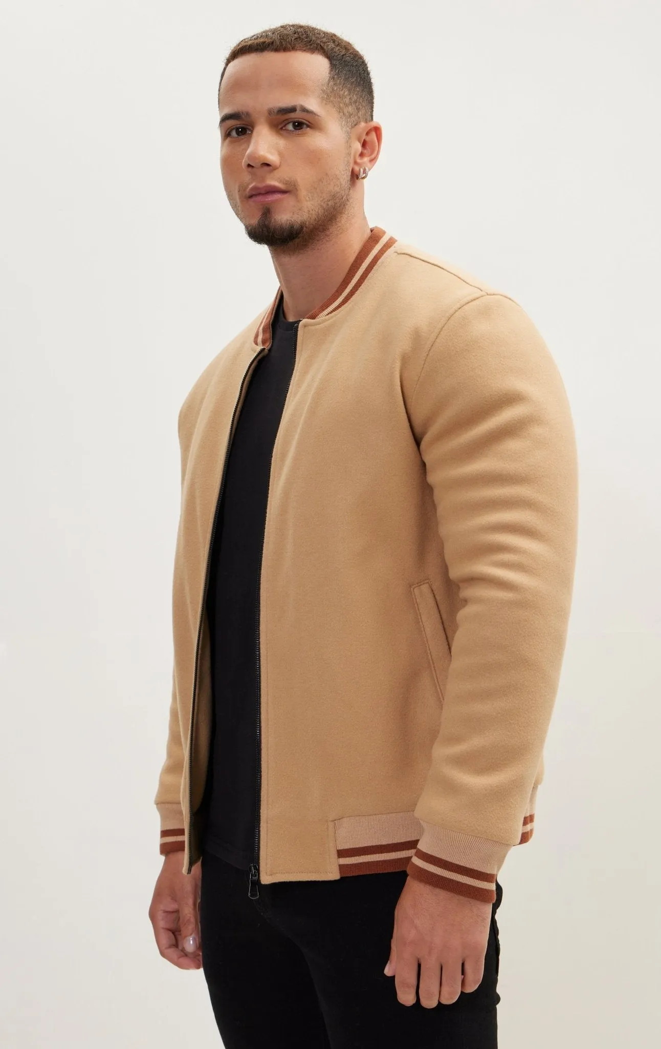 Classic Bomber Jacket - Camel