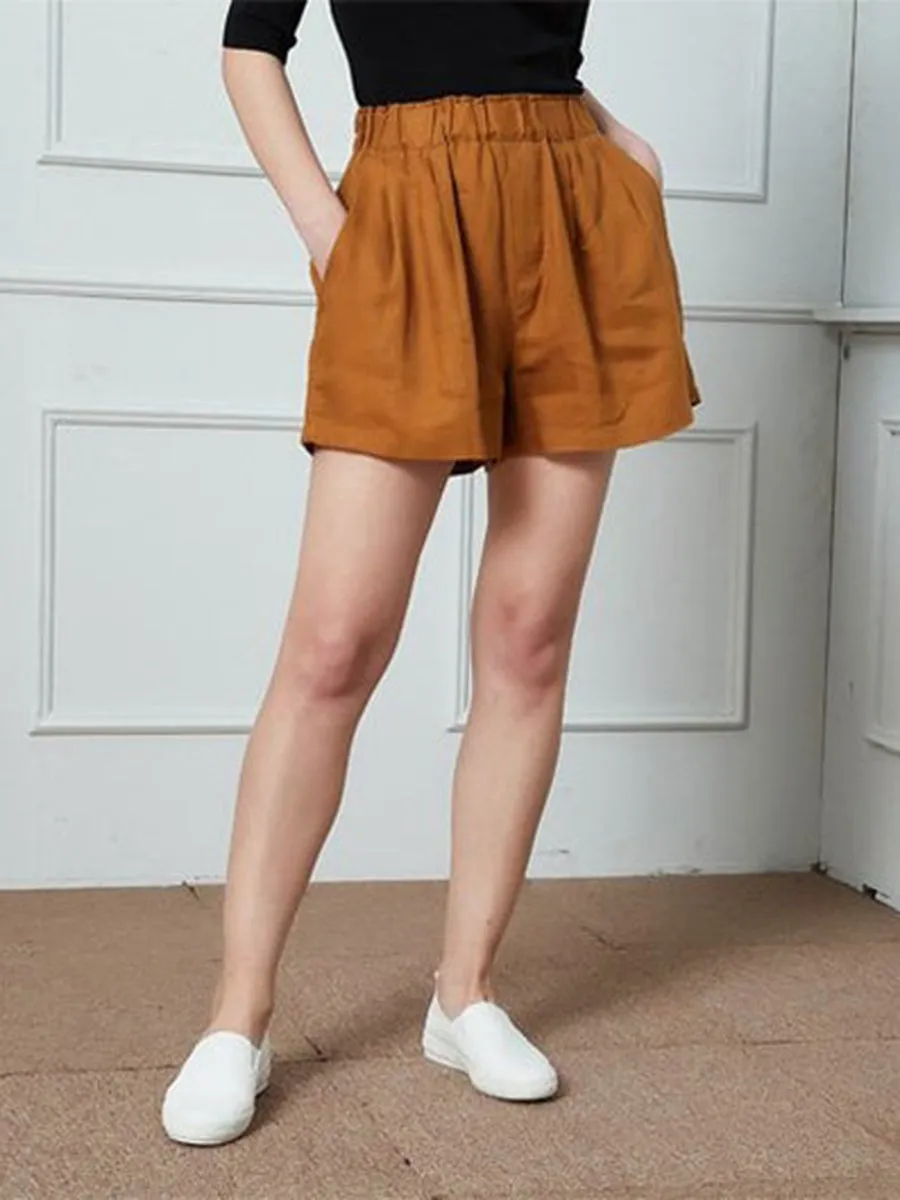 Cotton and Linen Casual Shorts