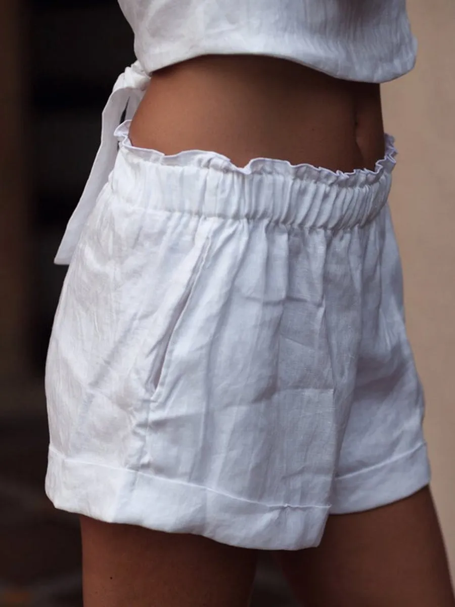 Cotton and Linen Casual Shorts