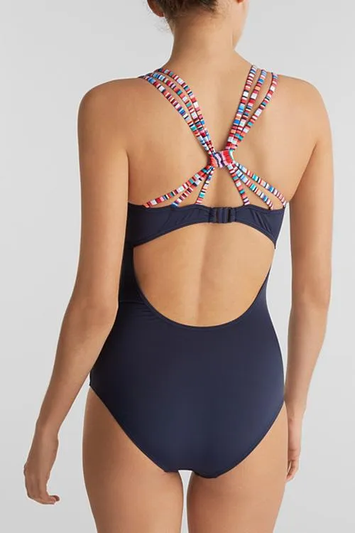 Cross Backless One Piece Swimwear