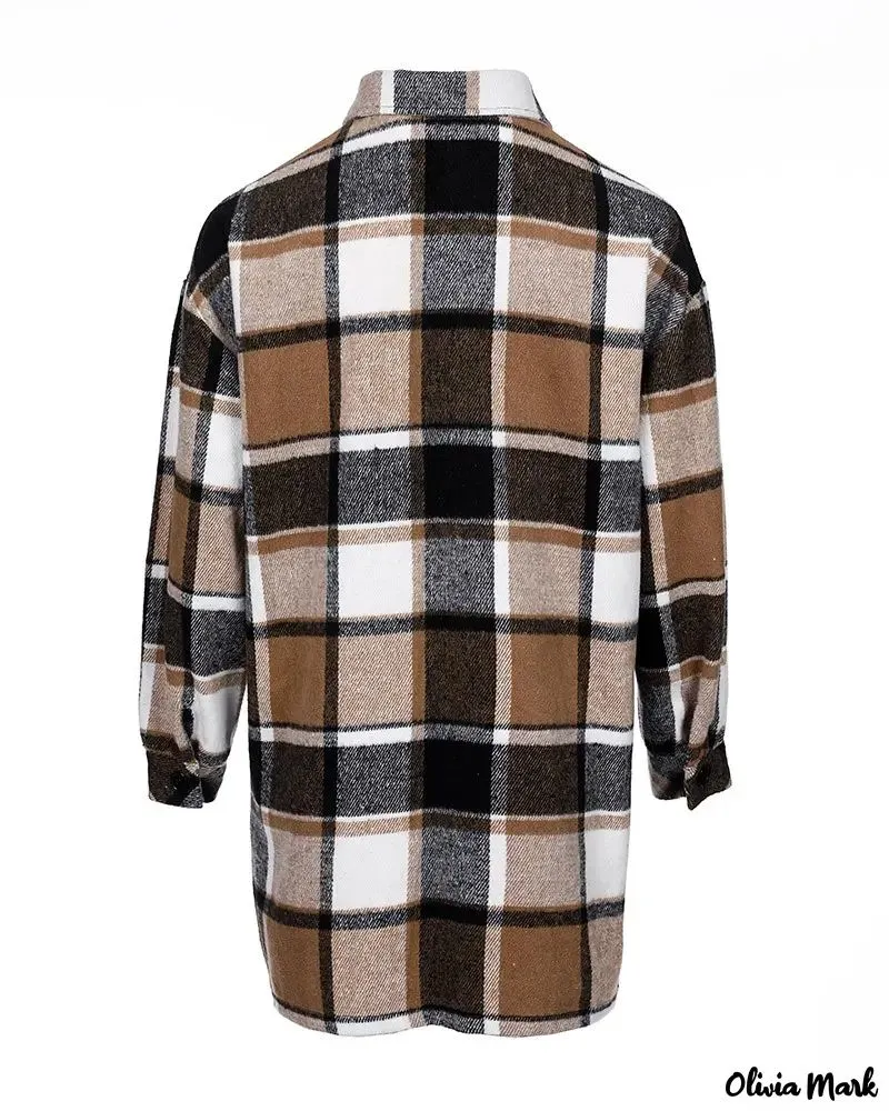 Deanwangkt - Plaid print buttoned jacket with flap