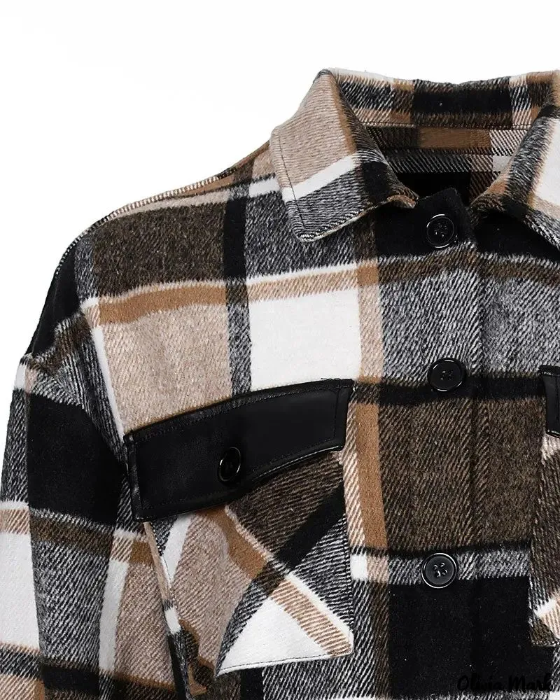 Deanwangkt - Plaid print buttoned jacket with flap