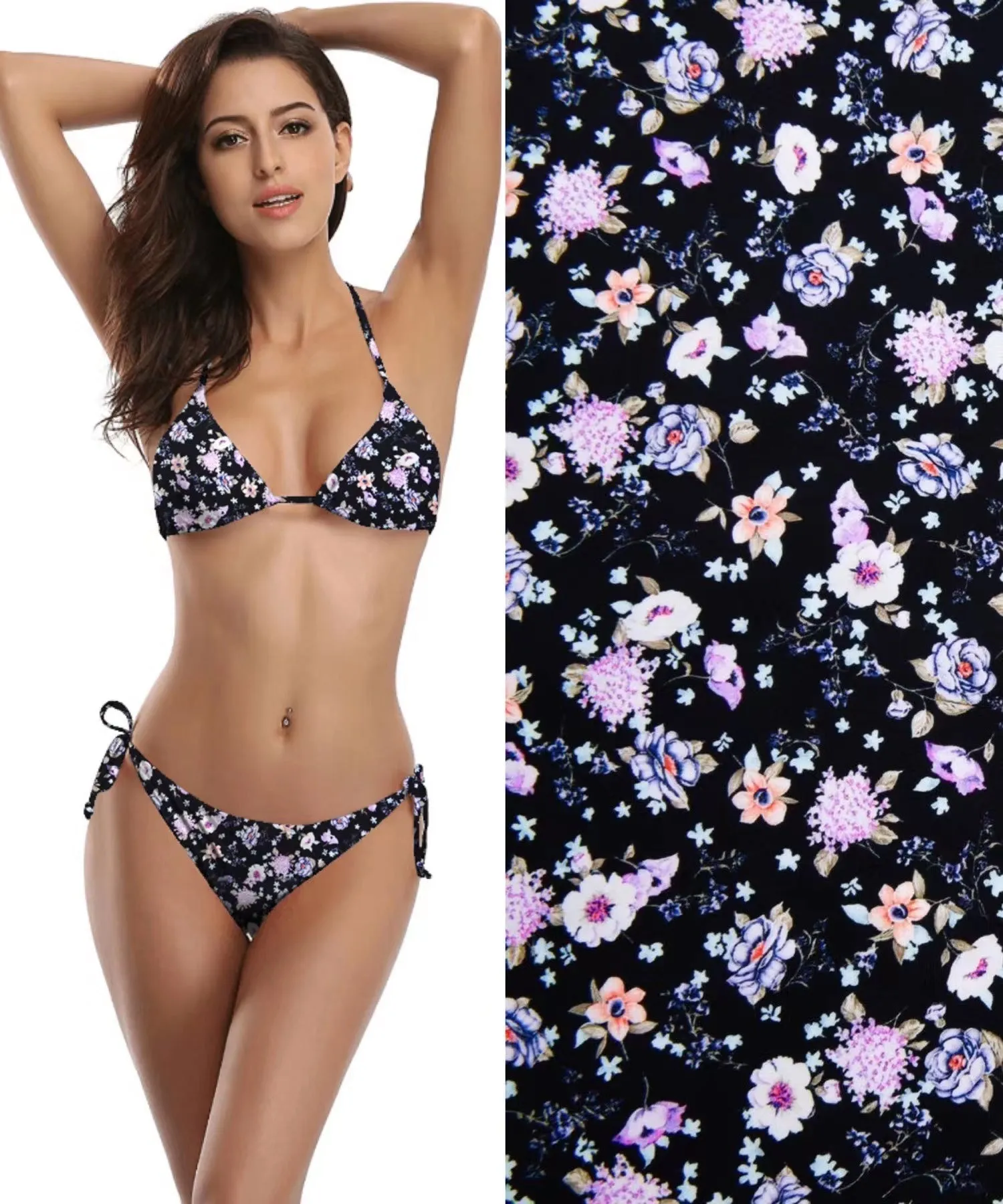 Floral Breeze - Nylon Swimwear Fabric