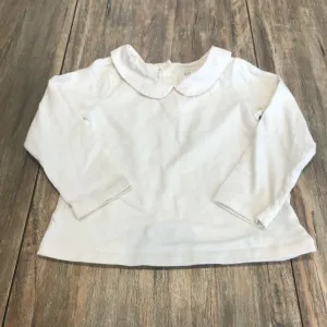 Gap 100%cotton collar LS Tops Cream 3T