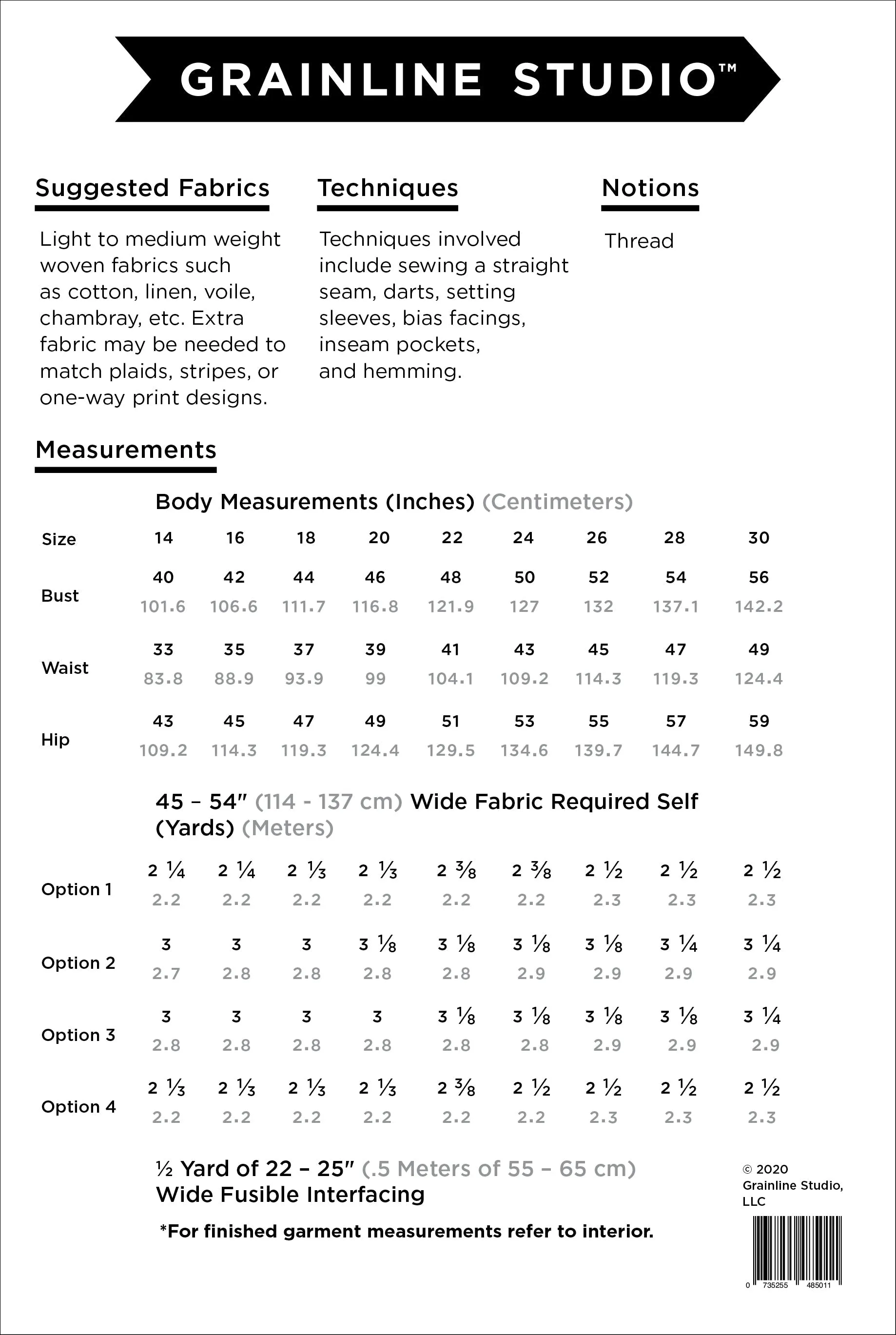 Grainline Pattern - Uniform Tunic