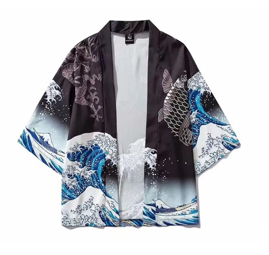 Great Wave off Kanagawa Kimono Shirt | Anime Kimono