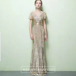 Greta Gold Glitter Dress