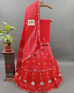 KcPc Latest New Launch Chinon silk with katdana gotapatti handwork lehenga set,RAJ