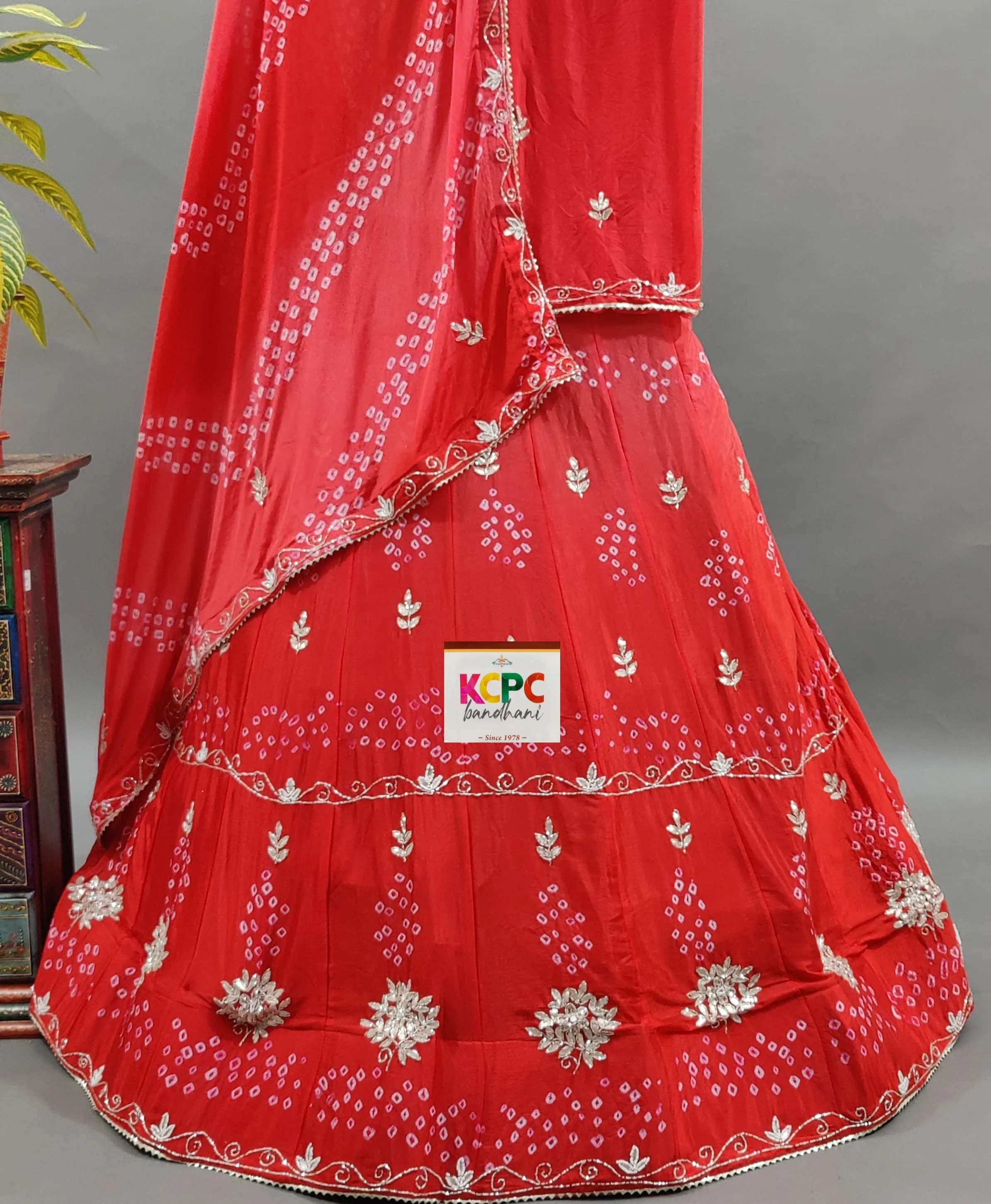 KcPc Latest New Launch Chinon silk with katdana gotapatti handwork lehenga set,RAJ