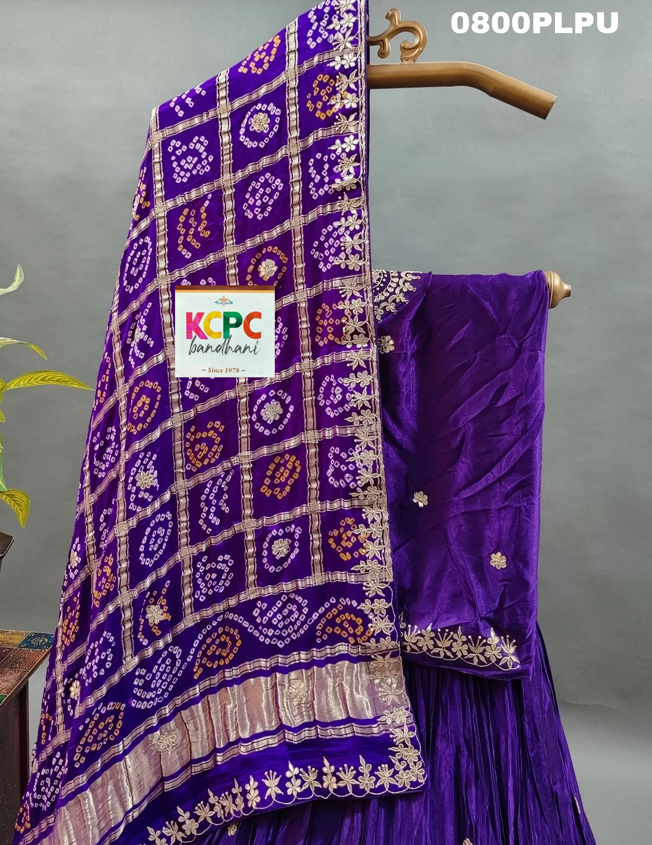 KcPc Pure Gaji silk lehenga With Pure gaji silk Gharchola Dupatta Gota patti Work Lehenga Set ,RGC