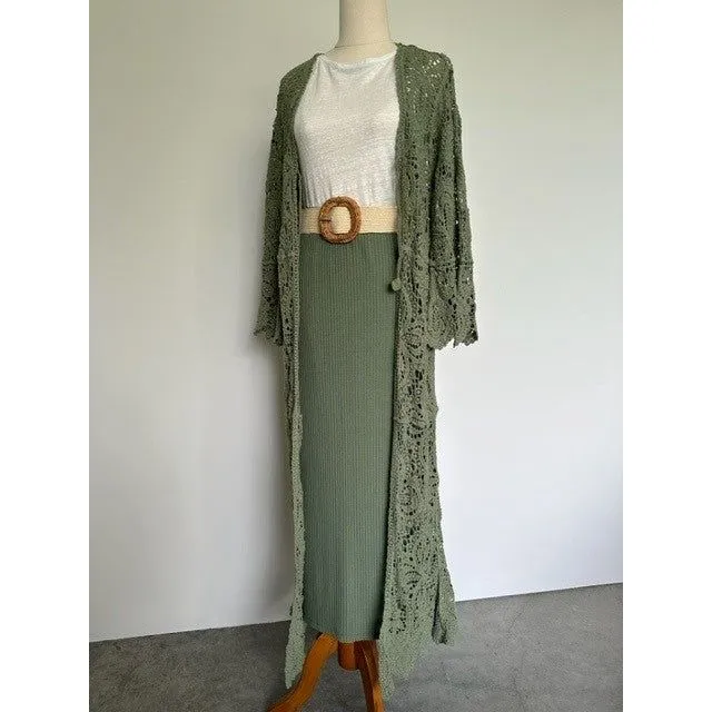 La Vie Boheme Duster - Olive Longline