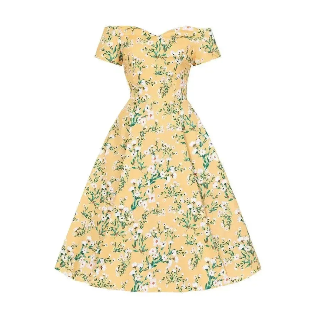 Liliana Dress - Yellow Floral