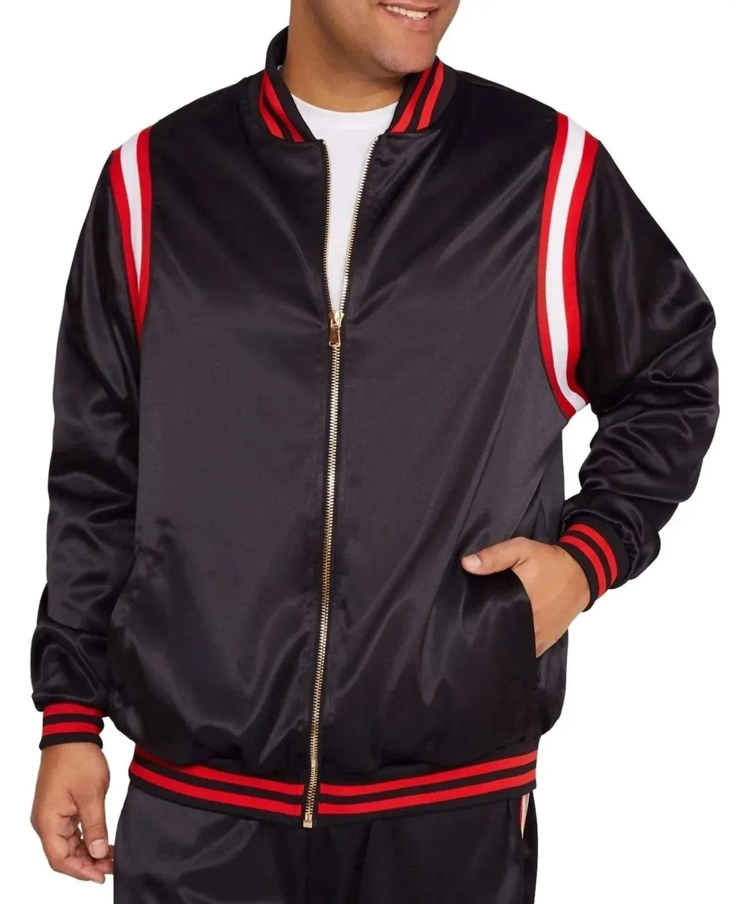 Logo Satin Bomber Jacket