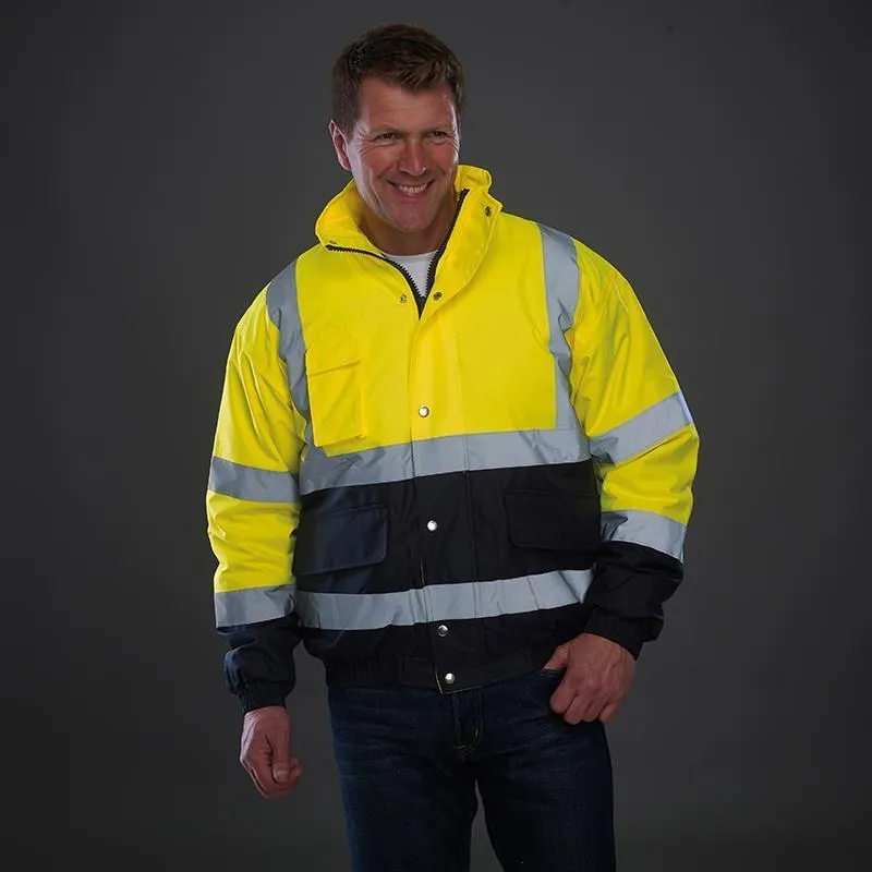 Men's High Vis Two-Tone Bomber Work Jacket