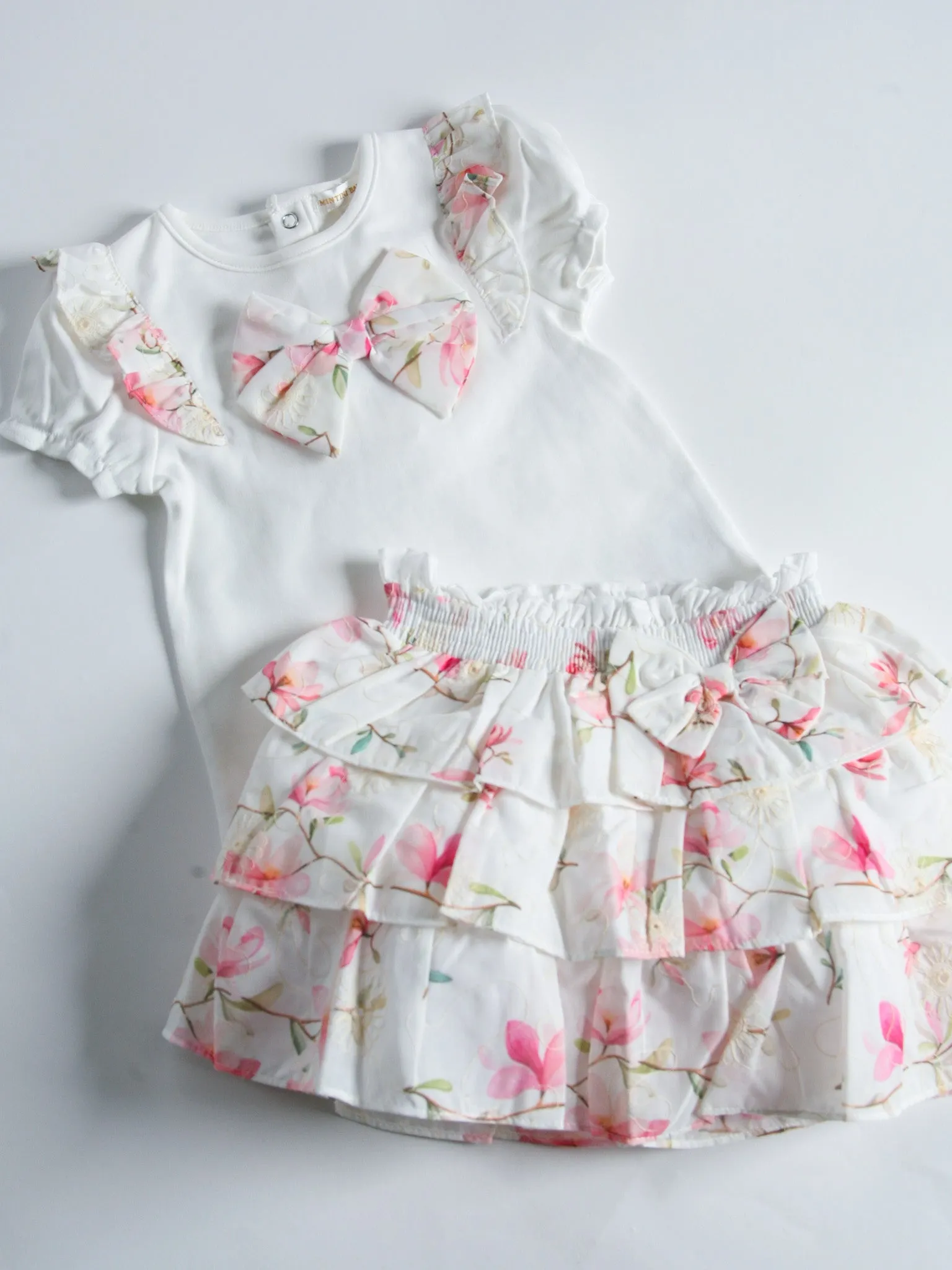 Mintini soft floral skirt set