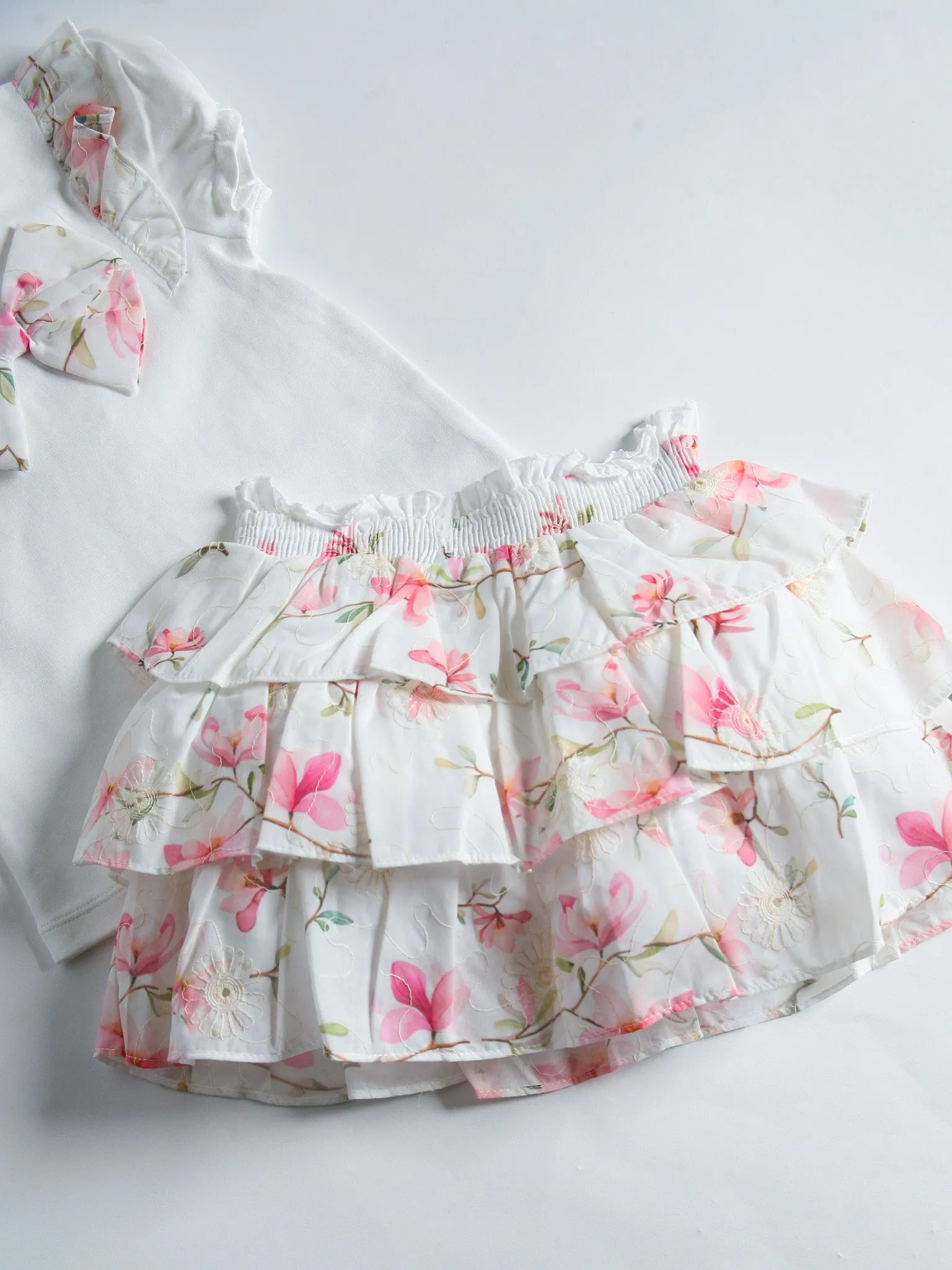 Mintini soft floral skirt set