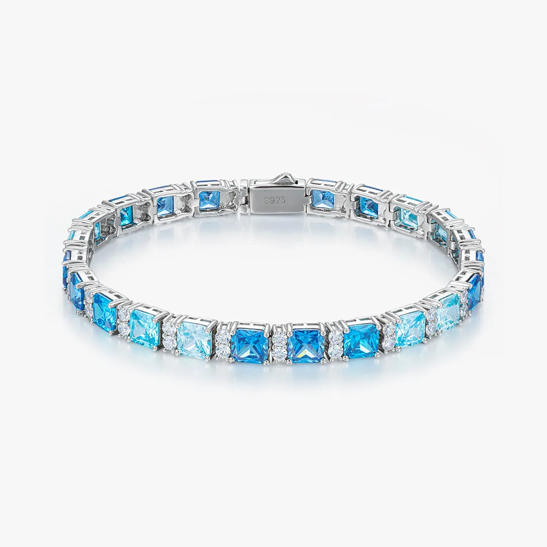 Moissanite S925 Blue Ocean Tennis Bracelet