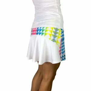 Neon Tetris Athletic Flutter Golf, Running, Tennis Skort w/ pockets- Golf Skirt