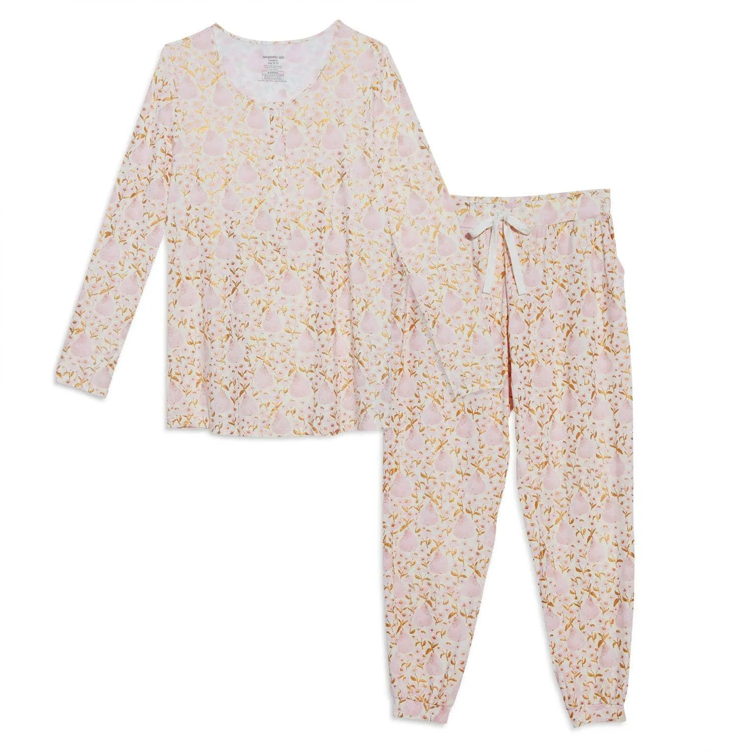 pearadise modal magnetic nursing pj's with jogger - women