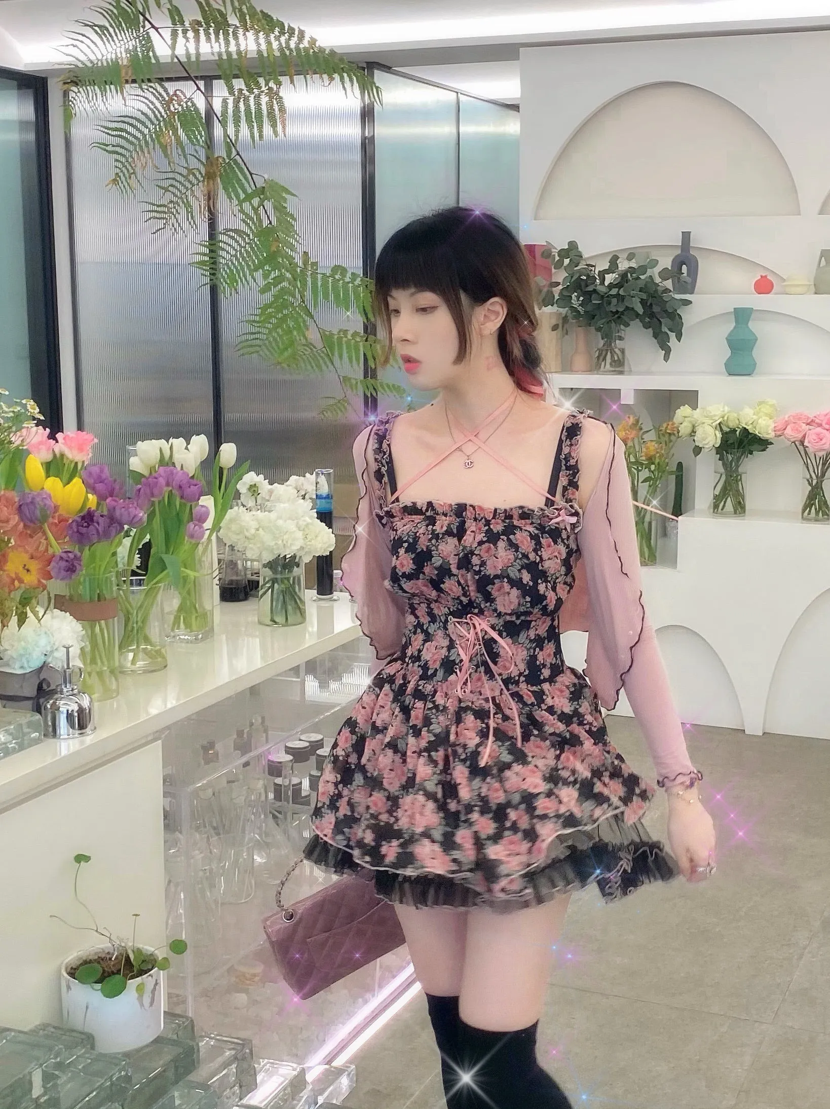 [Premium Selected] Rozen Maiden Floral Set Mini Dress (designer Arilf)