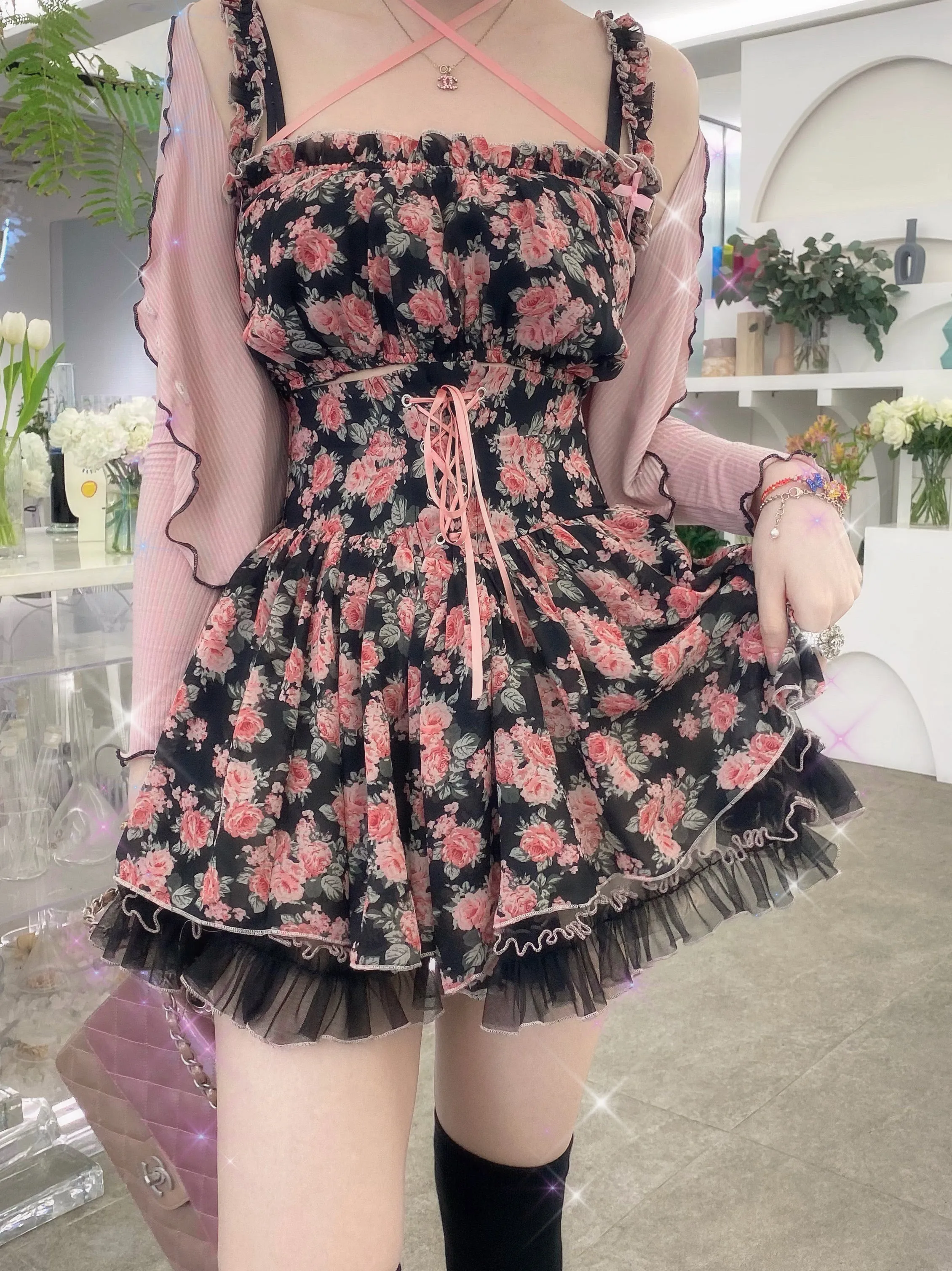 [Premium Selected] Rozen Maiden Floral Set Mini Dress (designer Arilf)