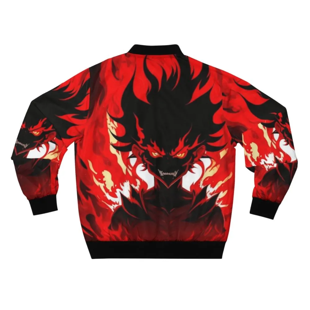 "Fiery Demon Bomber Jacket: Unleash the Power of Anime and Brazilian Phonk"