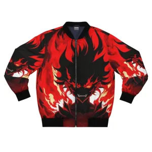 "Fiery Demon Bomber Jacket: Unleash the Power of Anime and Brazilian Phonk"